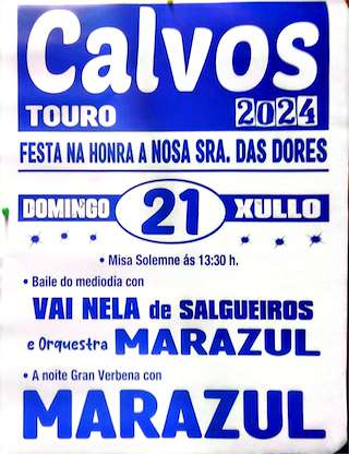 Virxe dos Dolores de Calvos en Touro