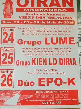 Virxe dos Milagros de Oirán en Mondoñedo