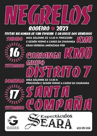 Virxe dos Remedios e San Ciprián de Negrelos en Rodeiro