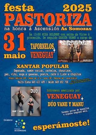 Fechas, información, programa, cartel, imágenes, mapa y ubicación de Virxe da Ascensión do Señor de Pastoriza  en  As Somozas