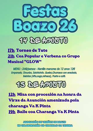 Fechas, información, programa, cartel, imágenes, mapa y ubicación de Virxe da Asunción de Boazo (2026) en A Teixeira