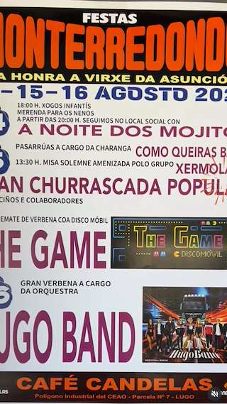 Fechas, información, programa, cartel, imágenes, mapa y ubicación de Virxe da Asunción de Monterredondo  en  Padrenda