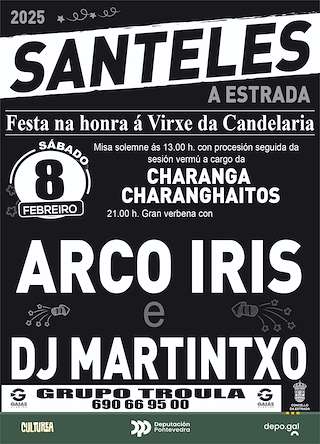 Fechas, información, programa, cartel, imágenes, mapa y ubicación de Virxe da Candelaria de Santeles  en  A Estrada