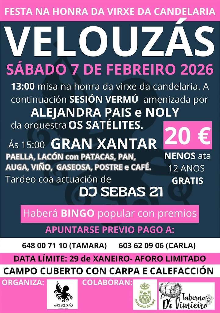 Virxe da Candelaria de Velouzás  (2026) en Paderne