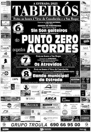 Fechas, información, programa, cartel, imágenes, mapa y ubicación de Virxe da Consolación e San Roque de Tabeirós  en  A Estrada