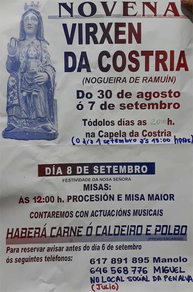 Virxe da Costria en Nogueira de Ramuín