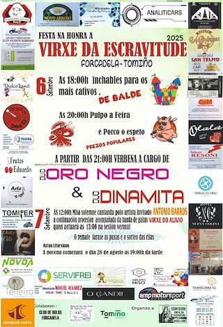 Fechas, información, programa, cartel, imágenes, mapa y ubicación de Virxe da Excravitude de Forcadela  en  Tomiño