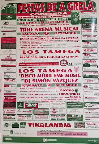 Fechas, información, programa, cartel, imágenes, mapa y ubicación de Virxe da Guadalupe de A Grela  en  A Estrada