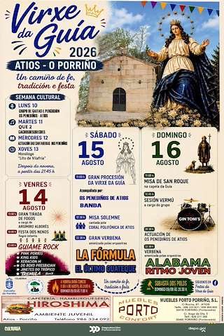 Fechas, información, programa, cartel, imágenes, mapa y ubicación de Virxe da Guia de Atios (2026) en O Porriño