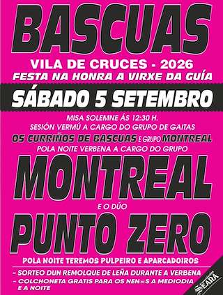 Fechas, información, programa, cartel, imágenes, mapa y ubicación de Virxe da Guía de Bascuas (2026) en Vila de Cruces