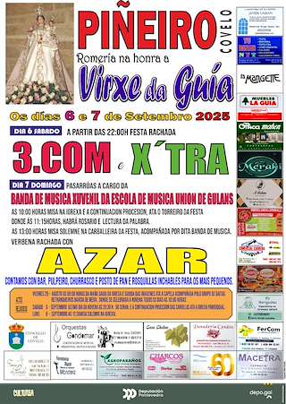 Fechas, información, programa, cartel, imágenes, mapa y ubicación de Virxe da Guía de Piñeiro  en  Covelo