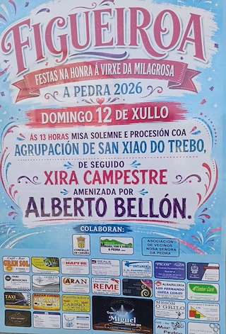 Fechas, información, programa, cartel, imágenes, mapa y ubicación de Virxe da Milagrosa de Figueiroa (2026)  en  Cariño