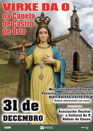 Fechas, información, programa, cartel, imágenes, mapa y ubicación de Virxe da O de Castro de Orto  en  O Campo Lameiro