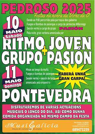 Fechas, información, programa, cartel, imágenes, mapa y ubicación de Virxe da O de Pedroso  en  Narón