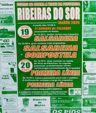 Fechas, información, programa, cartel, imágenes, mapa y ubicación de Virxe da Pastoriza de Ribeiras do Sor  en  Mañón