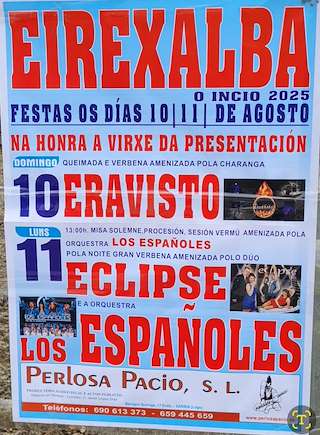 Fechas, información, programa, cartel, imágenes, mapa y ubicación de Virxe da Presentación de Eirexalba  en  O Incio