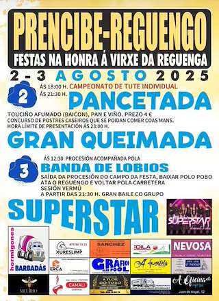 Fechas, información, programa, cartel, imágenes, mapa y ubicación de Virxe da Reguenga de Prencibe  en  Lobios