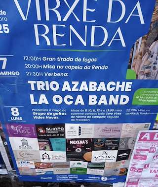 Fechas, información, programa, cartel, imágenes, mapa y ubicación de Virxe da Renda de Combarro  en  Poio