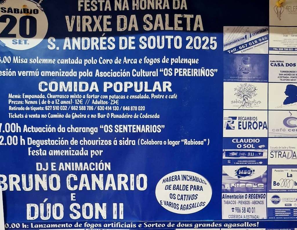 Virxe da Saleta de San Andrés de Souto (2025) en A Estrada
