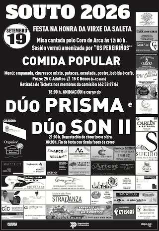 Fechas, información, programa, cartel, imágenes, mapa y ubicación de Virxe da Saleta de San Andrés de Souto (2026) en A Estrada