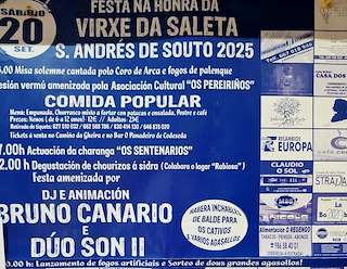 Fechas, información, programa, cartel, imágenes, mapa y ubicación de Virxe da Saleta de San Andrés de Souto  en  A Estrada