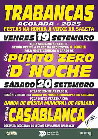 Fechas, información, programa, cartel, imágenes, mapa y ubicación de Virxe da Saleta de Trabancas  en  Agolada
