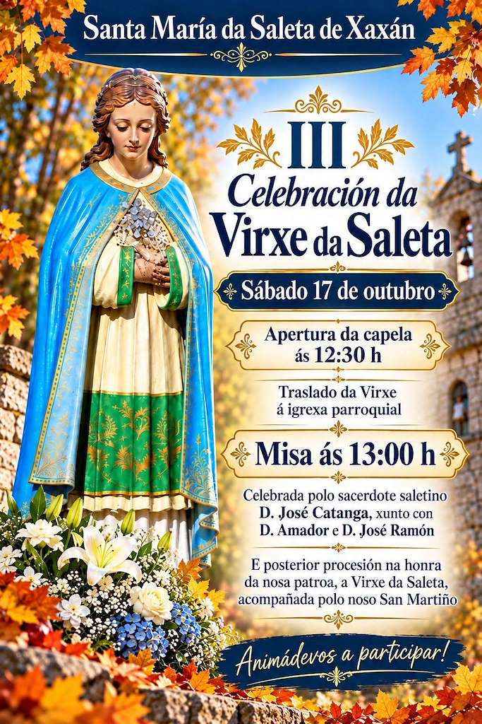 Virxe da Saleta de Xaxán (2026) en Lalín