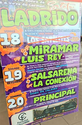 Fechas, información, programa, cartel, imágenes, mapa y ubicación de Virxe da Saleta e Virxe do Carme de Ladrido (2026) en Ortigueira