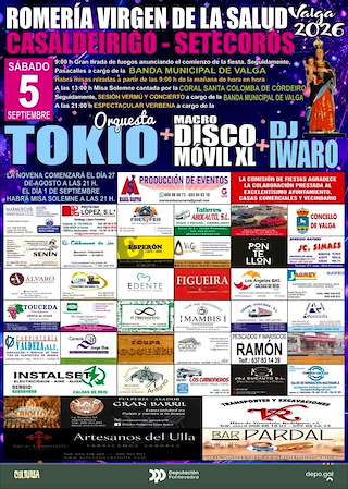 Fechas, información, programa, cartel, imágenes, mapa y ubicación de Virxe da Saúde de Casal do Eirixo (2026) en Valga