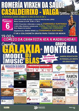 Fechas, información, programa, cartel, imágenes, mapa y ubicación de Virxe da Saúde de Casal do Eirixo  en  Valga