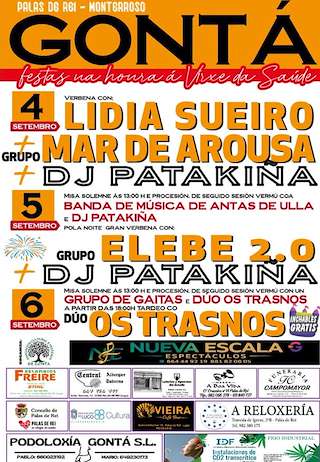 Fechas, información, programa, cartel, imágenes, mapa y ubicación de Virxe da Saúde de Gontá (2026) en Palas de Rei
