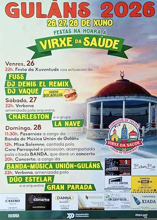 Fechas, información, programa, cartel, imágenes, mapa y ubicación de Virxe da Saúde de Guláns (2026) en Ponteareas