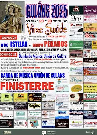 Fechas, información, programa, cartel, imágenes, mapa y ubicación de Virxe da Saúde de Guláns  en  Ponteareas