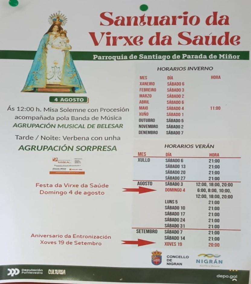 Virxe da Saúde de parada de Miñor (2026) en Nigrán