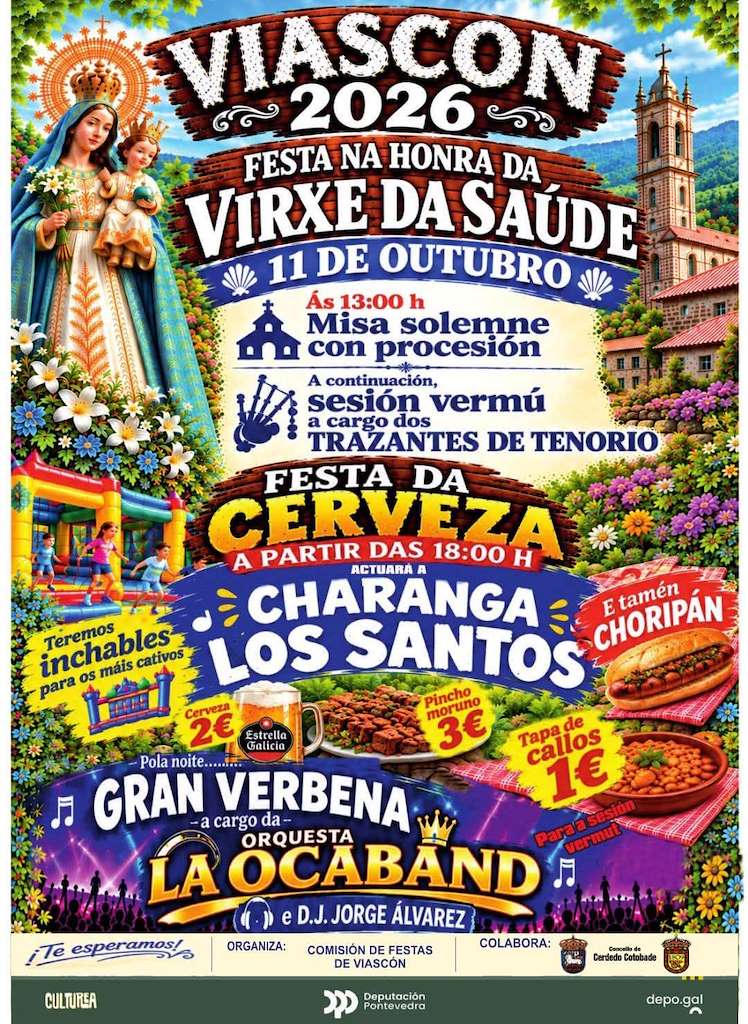 Virxe da Saúde de Viascón (2026) en Cerdedo Cotobade