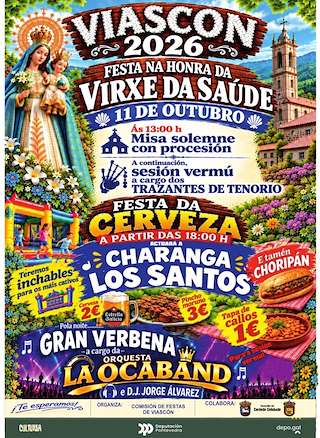 Fechas, información, programa, cartel, imágenes, mapa y ubicación de Virxe da Saúde de Viascón (2026)  en  Cerdedo Cotobade