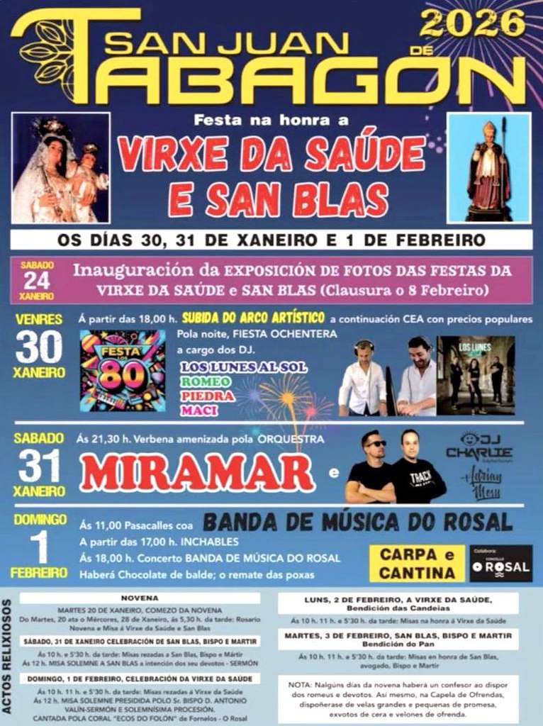 Virxe da Saúde e San Brais de San Xoán de Tabagón en O Rosal