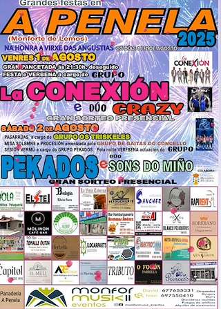 Fechas, información, programa, cartel, imágenes, mapa y ubicación de Virxe das Angustias de A Penela   en  Monforte de Lemos