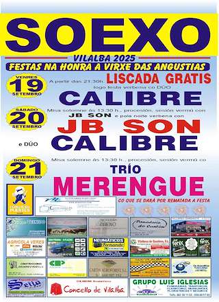 Fechas, información, programa, cartel, imágenes, mapa y ubicación de Virxe das Angustias de Soexo  en  Vilalba