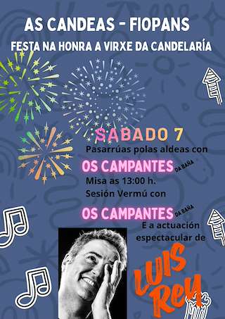 Fechas, información, programa, cartel, imágenes, mapa y ubicación de Virxe das Candeas de Fiopáns (2026)  en  A Baña