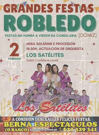 Fechas, información, programa, cartel, imágenes, mapa y ubicación de Virxe das Candelas de Robledo  en  Carballeda de Valdeorras