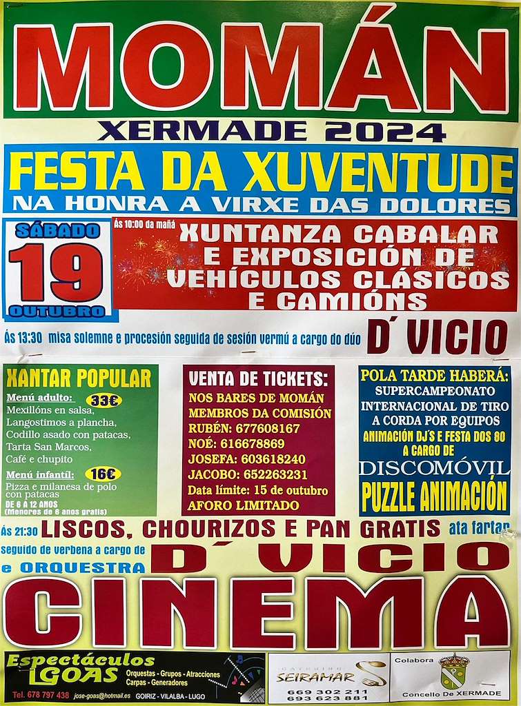 Virxe das Dolores e Festa da Xuventude de Momán en Xermade