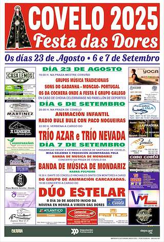 Fechas, información, programa, cartel, imágenes, mapa y ubicación de Virxe das Dores   en  Covelo