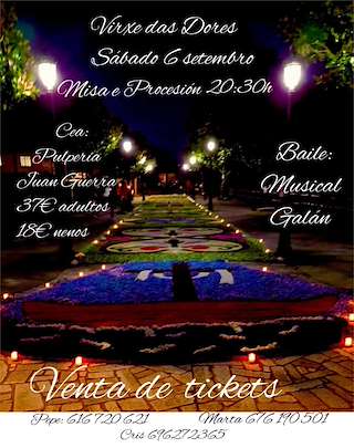 Fechas, información, programa, cartel, imágenes, mapa y ubicación de Virxe das Dores de Aro  en  Negreira