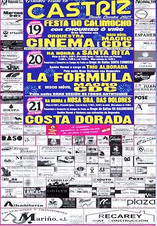 Fechas, información, programa, cartel, imágenes, mapa y ubicación de Virxe das Dores de Castriz  en  Santa Comba
