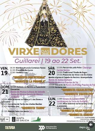 Fechas, información, programa, cartel, imágenes, mapa y ubicación de Virxe das Dores de Guillarei  en  Tui