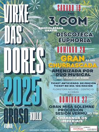 Fechas, información, programa, cartel, imágenes, mapa y ubicación de Virxe das Dores de Oroso  en  A Caniza