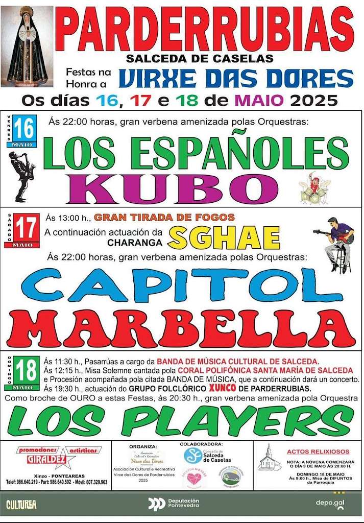 Virxe das Dores de Parderrubias (2025) en Salceda de Caselas