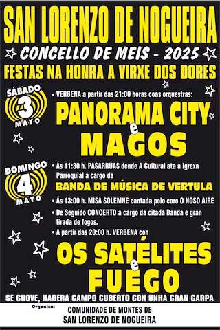 Fechas, información, programa, cartel, imágenes, mapa y ubicación de Virxe das Dores de San Lorenzo de Nogueira  en  Meis