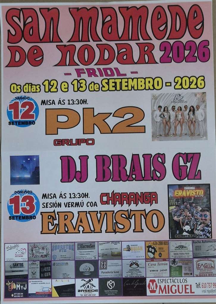 Virxe das Dores de San Mamede de Nodar (2026) en Friol
